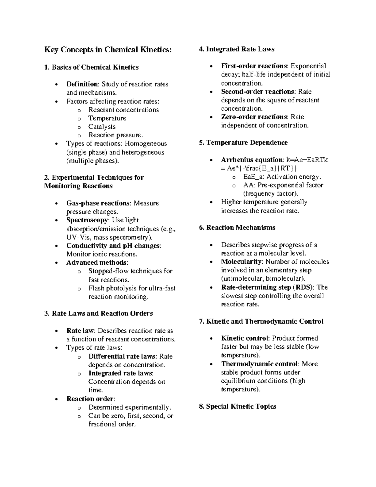 Key Concepts in Chemical Kinetics - Key Concepts in Chemical Kinetics ...
