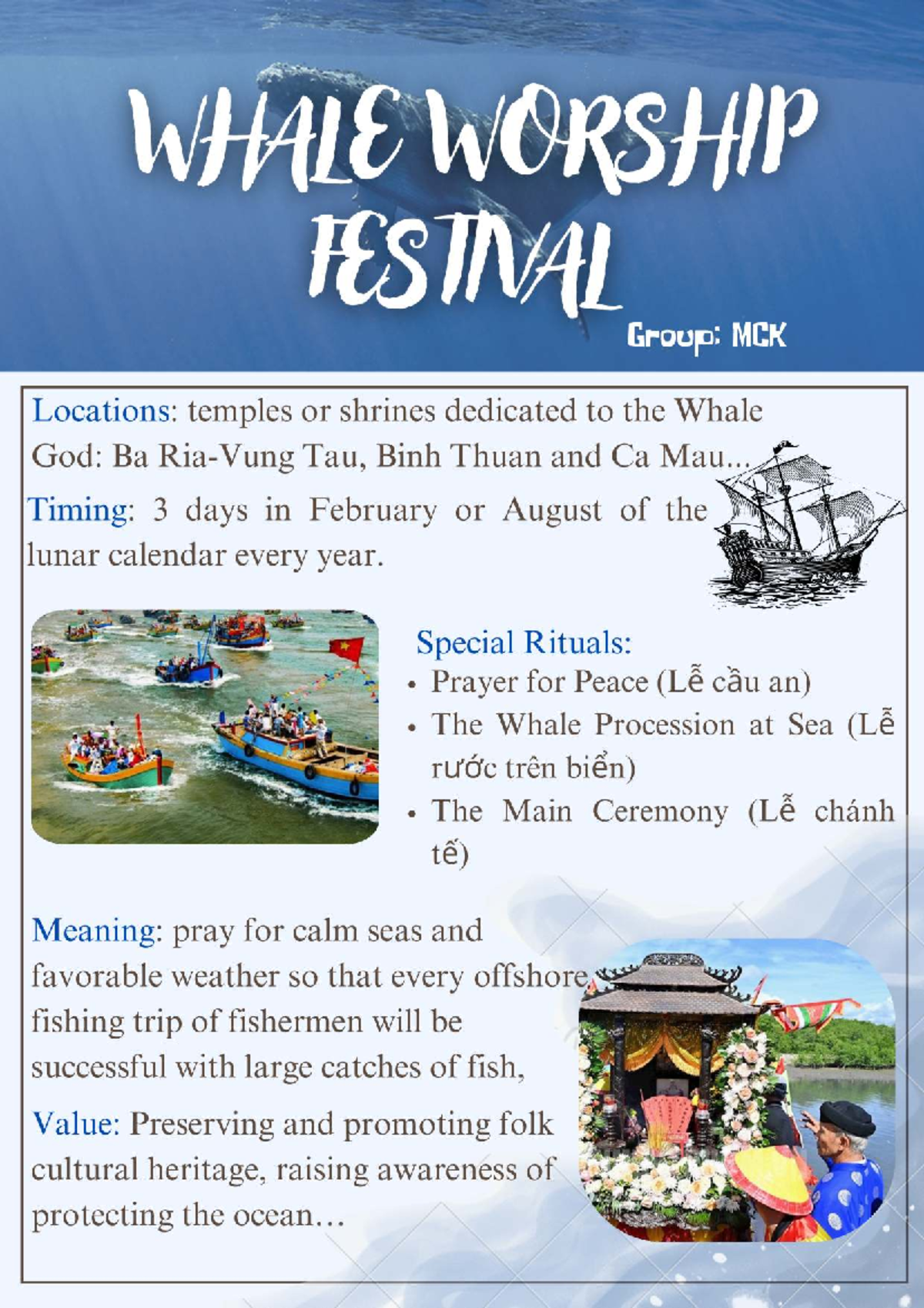 WHALE WORSHIP FESTIVAL: MCK Group Cultural Significance & Rituals - Studocu