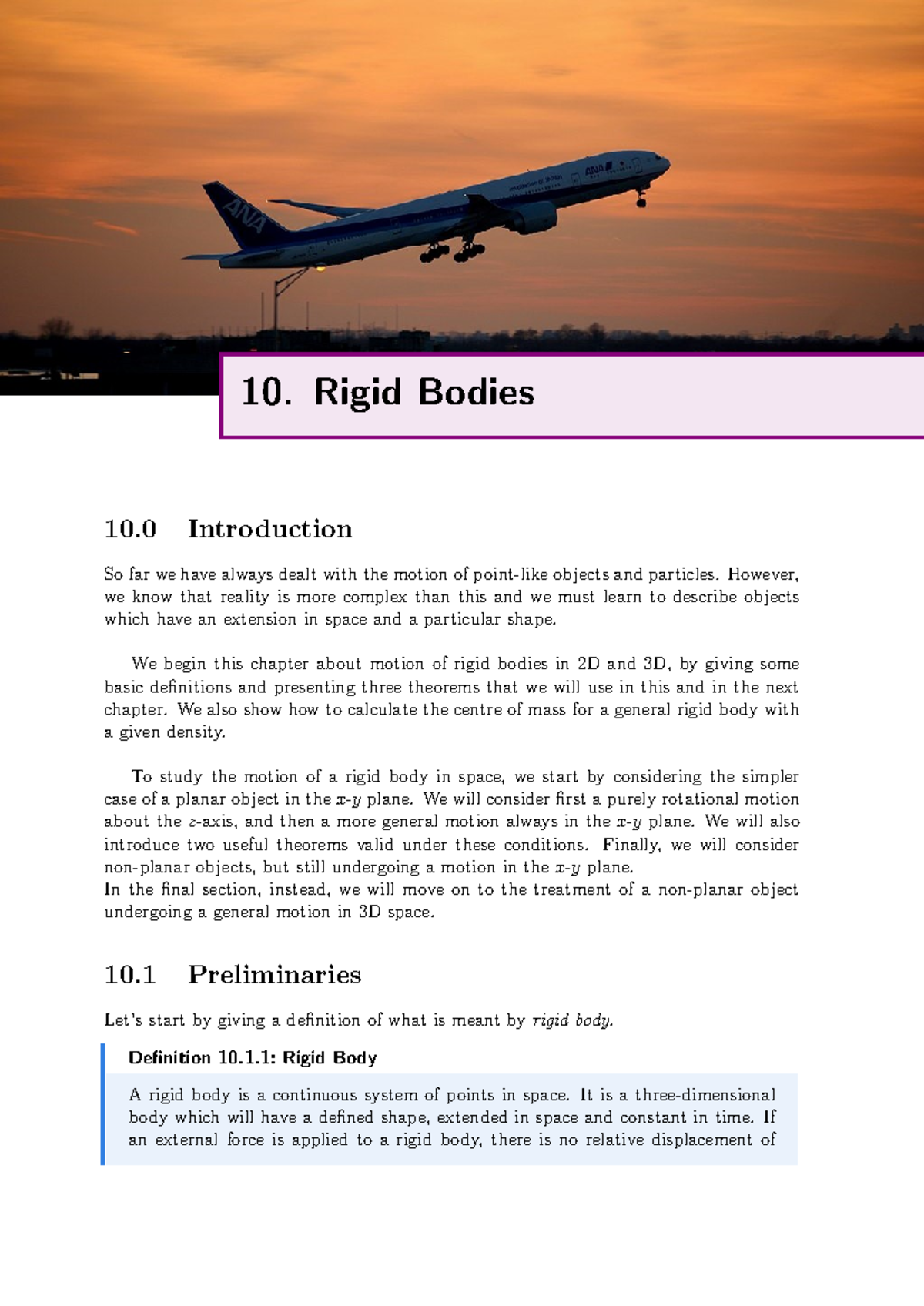 Chapter 10: Rigid Bodies - Motion and Dynamics in 2D & 3D - Studocu