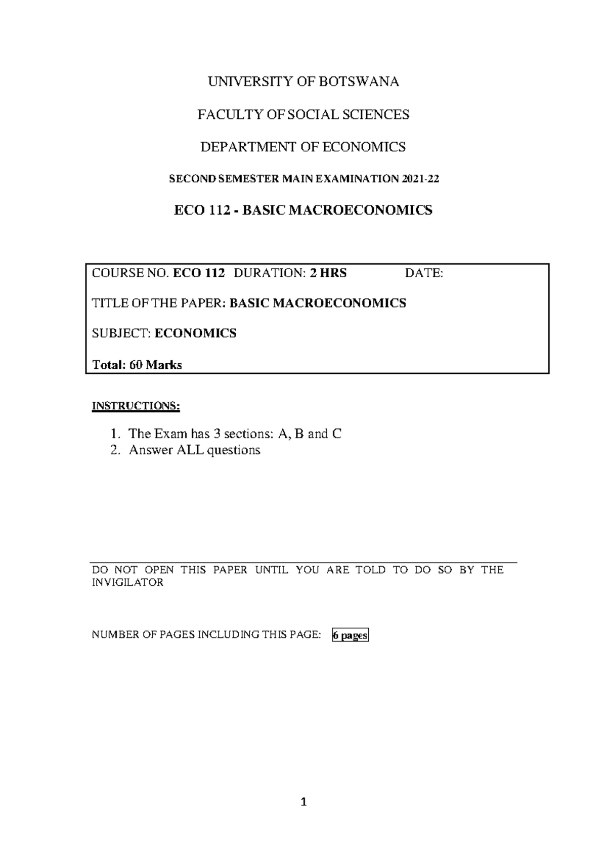ECO 112 Final Exam 2024 - Basic Macroeconomics Study Guide - Studocu