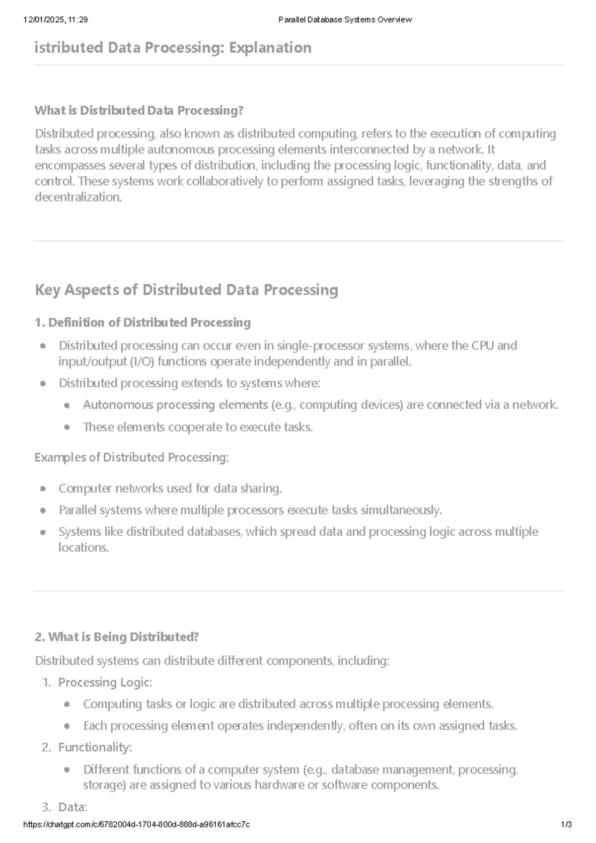 Distributed database processing - istributed Data Processing ...
