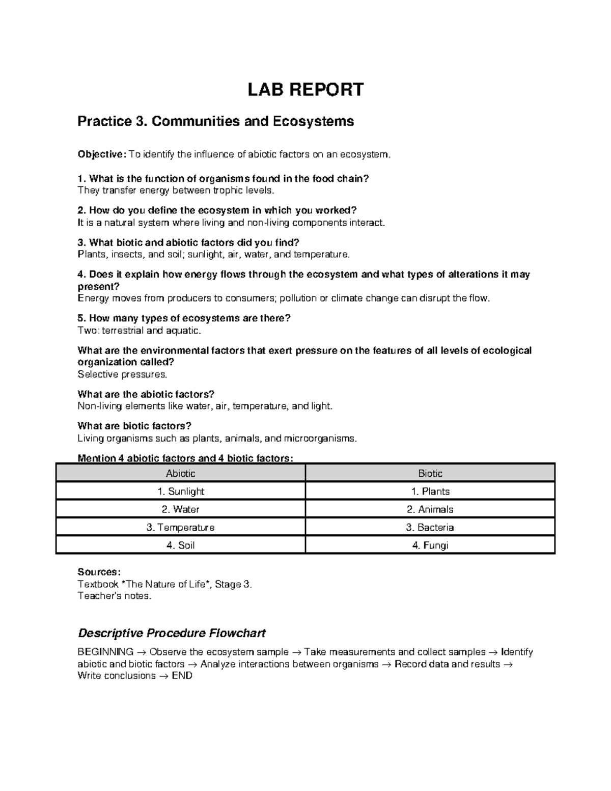 LAB REPORT Stage 3: Communities & Ecosystems Analysis - Studocu