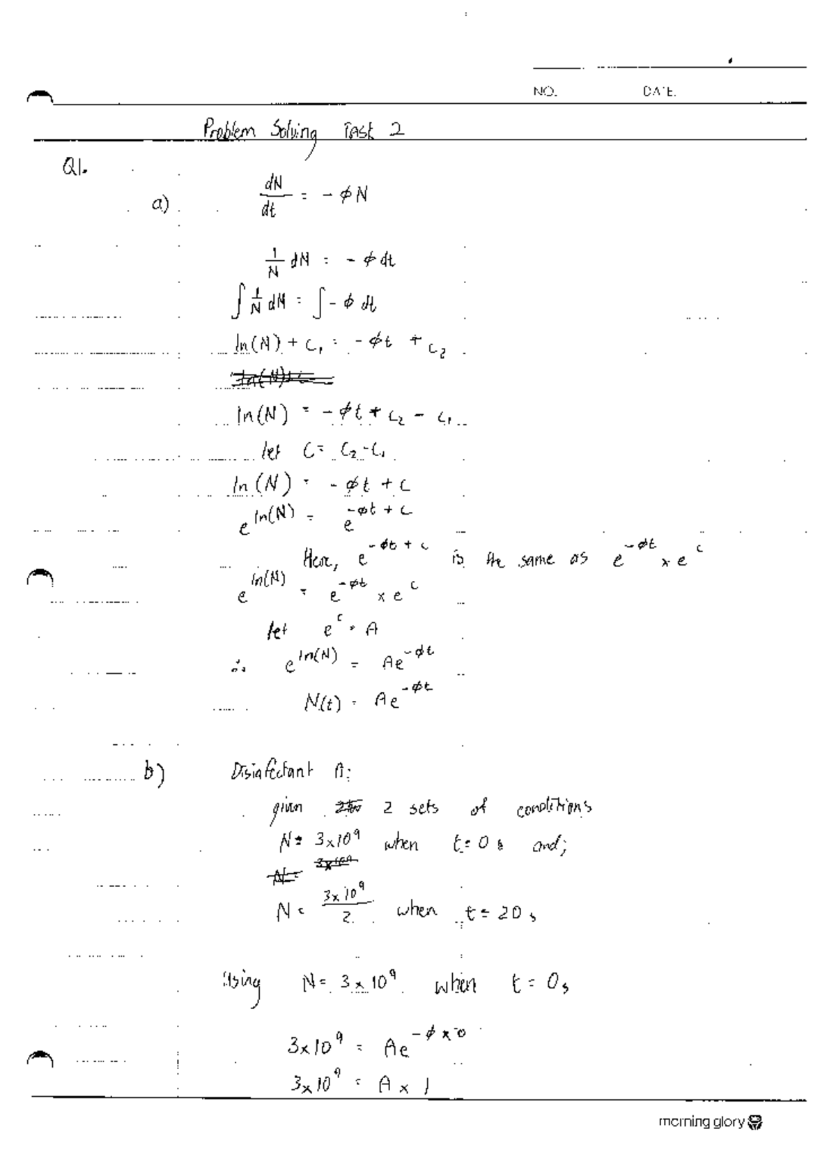PST 2 - Problem Solving Task with Disinfectants and Calculations - Studocu