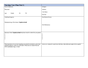 NSG233 Care Plan Concept Map-Grand Rounds - Instructions: During the ...