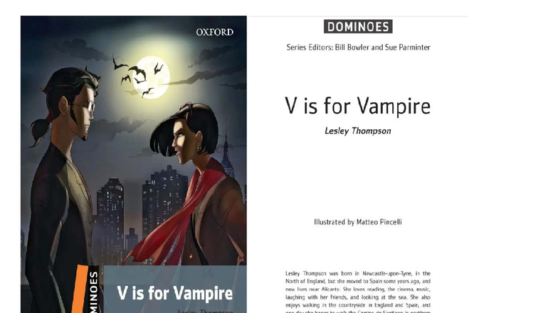 DOMINOES OXFORD: V is for Vampire - A Fashion Mystery - Studocu