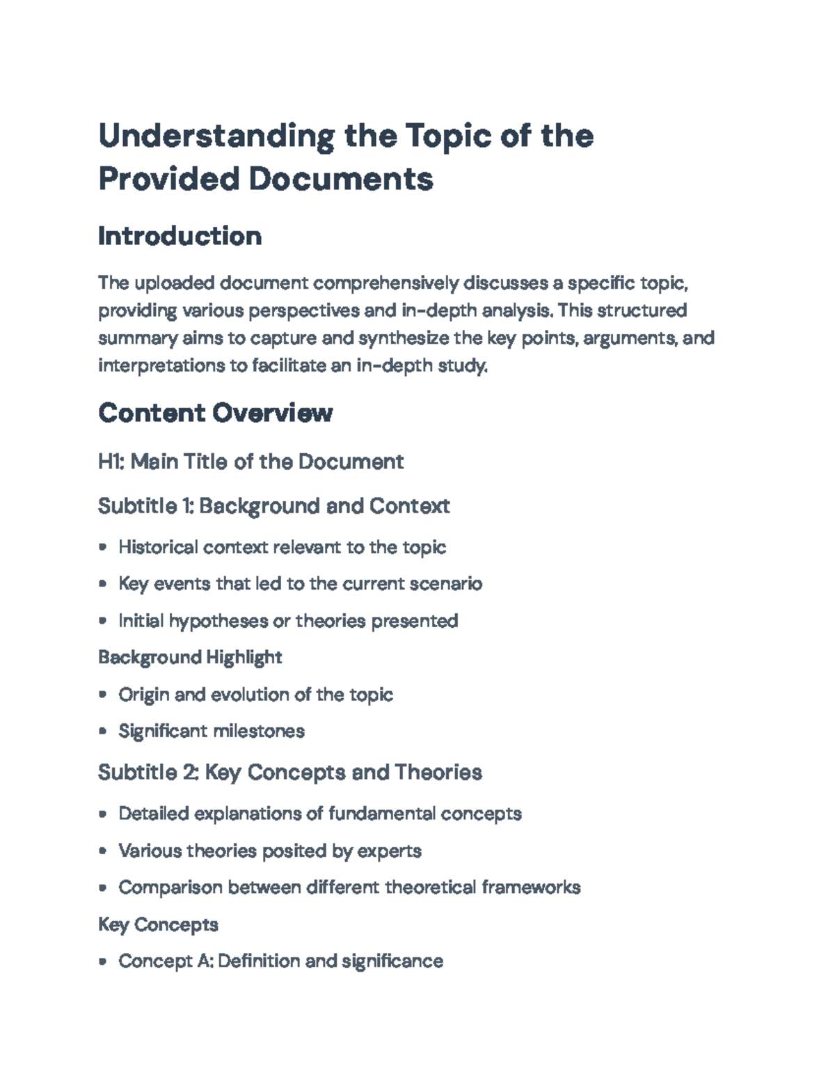 Comprehensive Analysis of Key Concepts and Findings in [Course Code ...