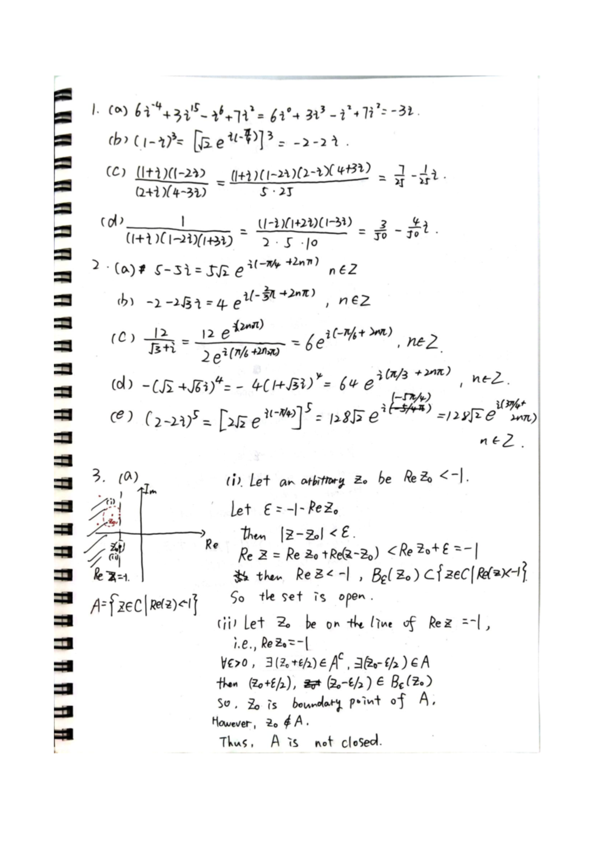 HW1 - 1111 풀이: Complex Analysis and Limits - Studocu