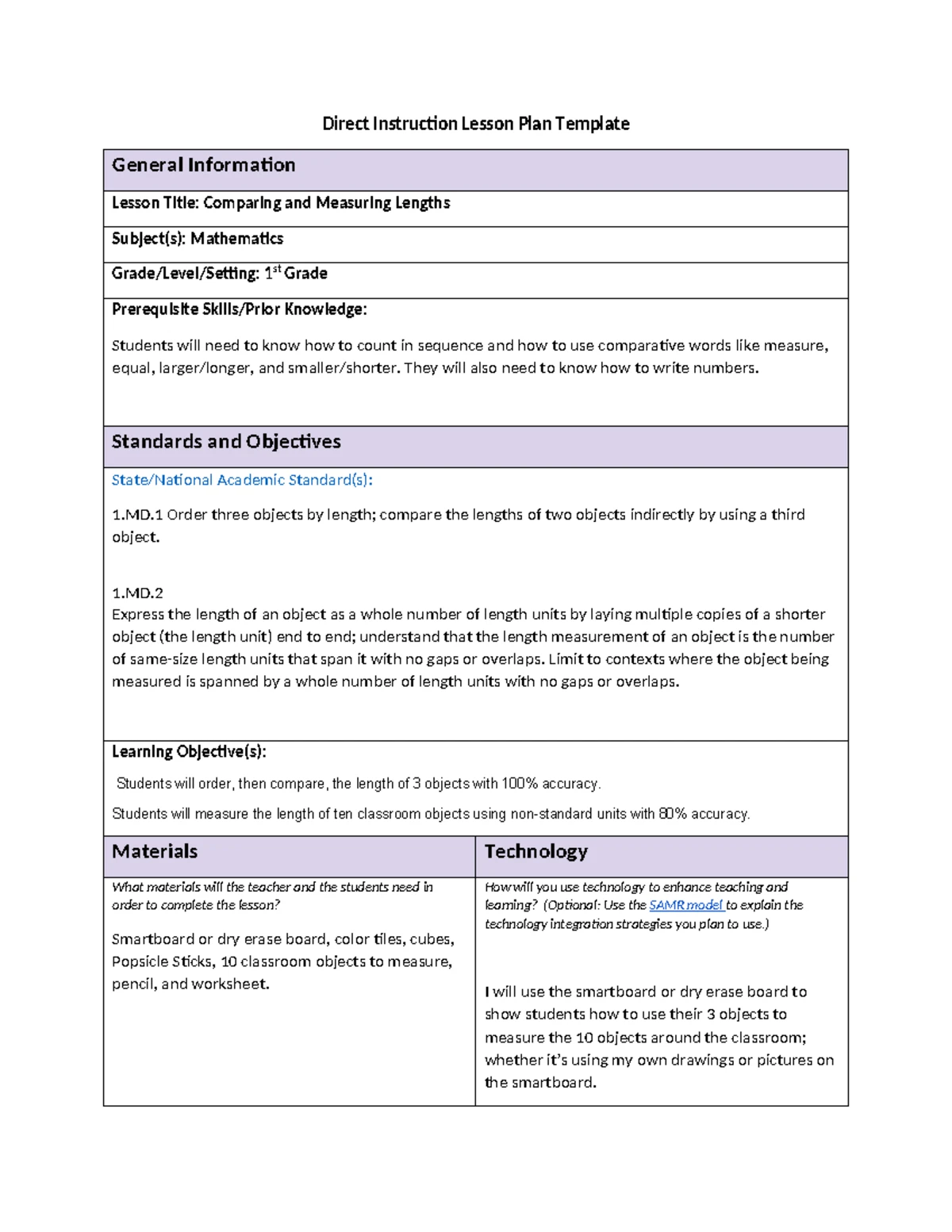 C381 Final Exam - 3D Shapes Lesson Plan for Kindergarten - Studocu