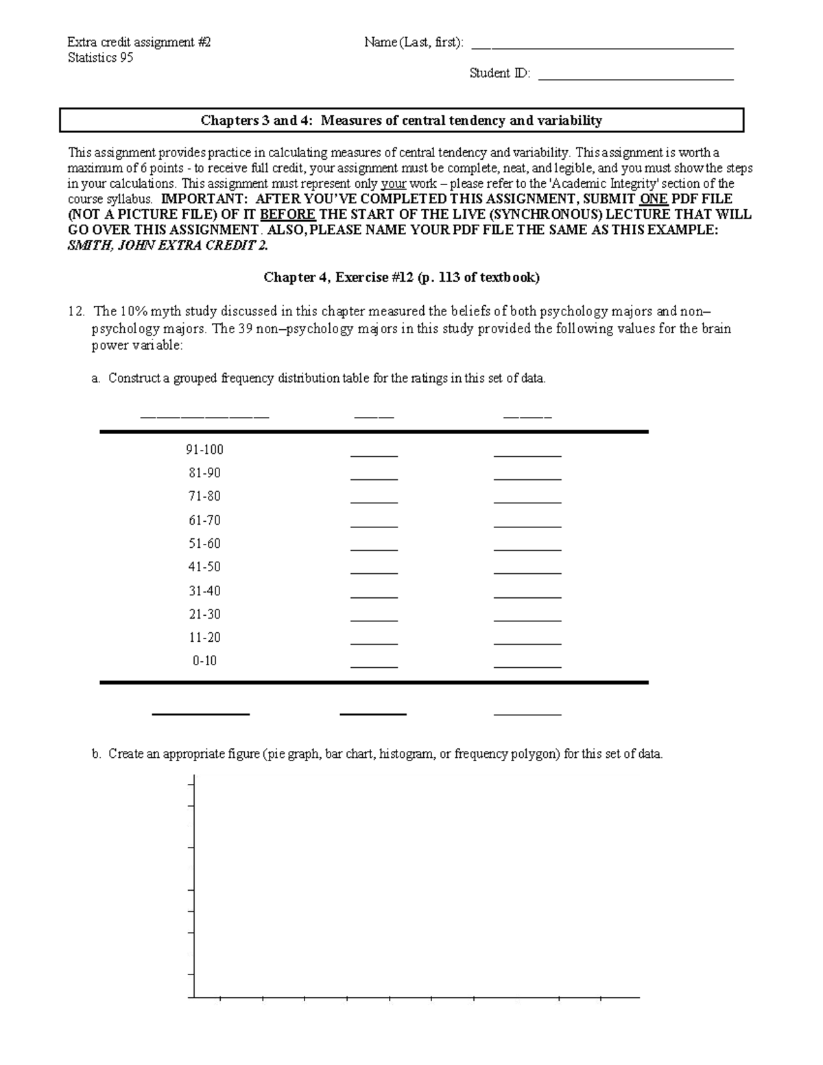 Statistics 95 Extra Credit Assignment: Chapters 3-4 Overview - Studocu