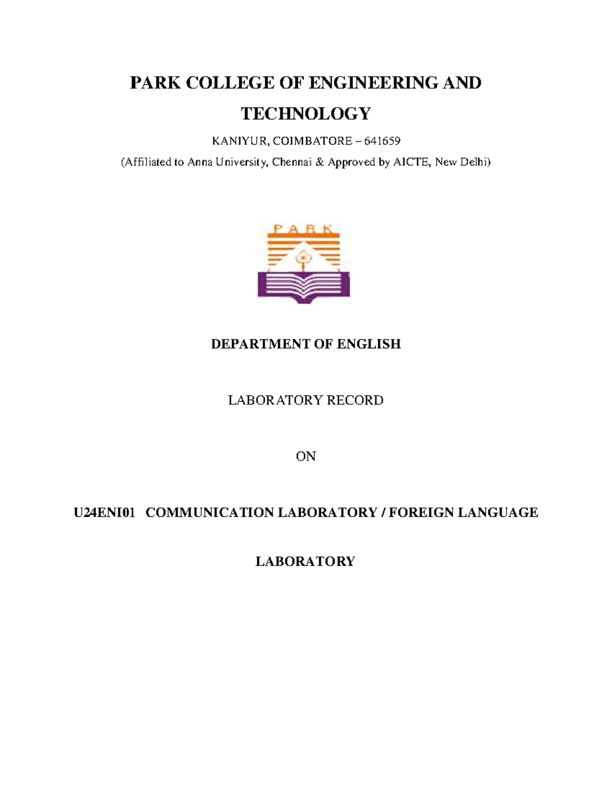 U24ENI01 Communication Lab Record - English Notes for 2nd Sem - Studocu