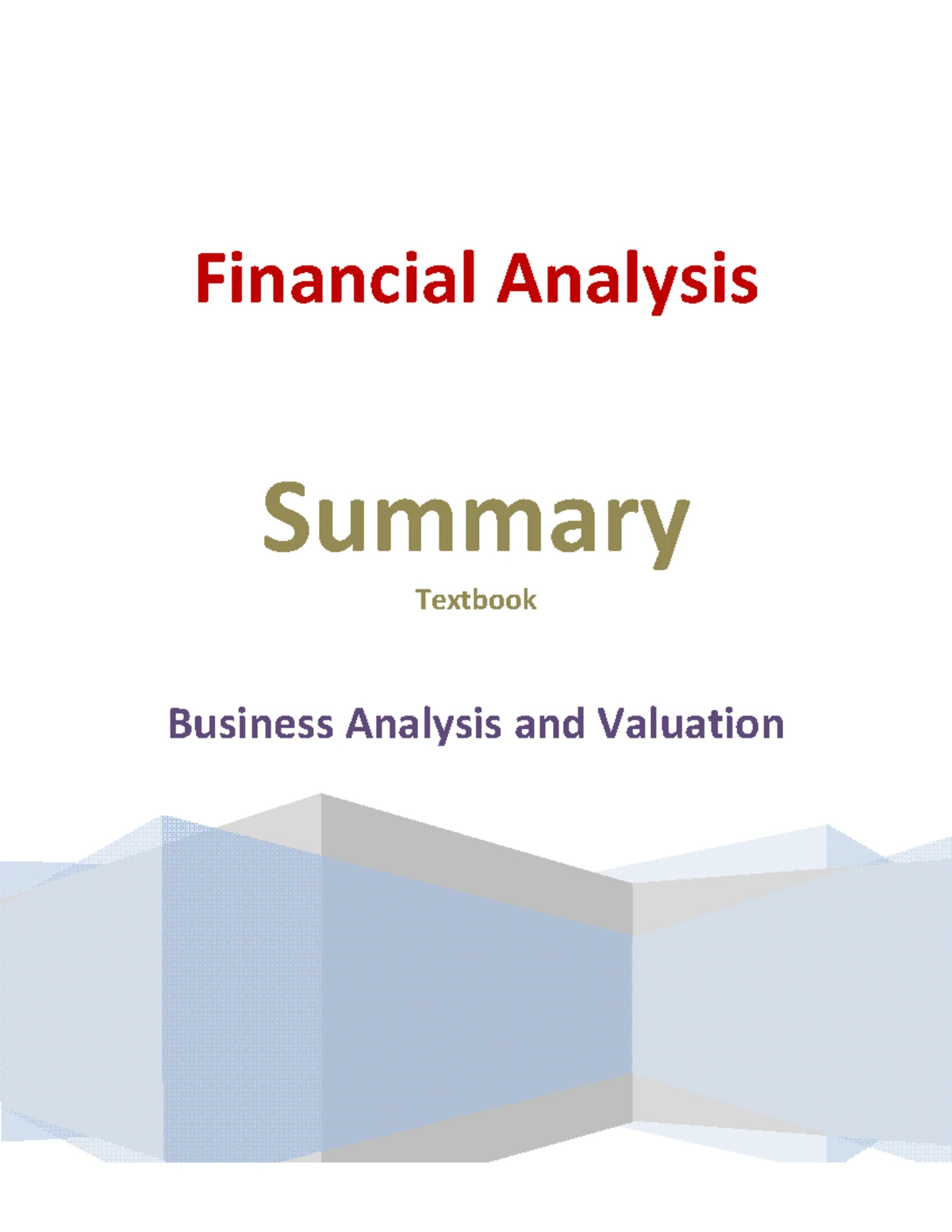 Business Analysis and Valuation: IFRS Edition - Chapter 14