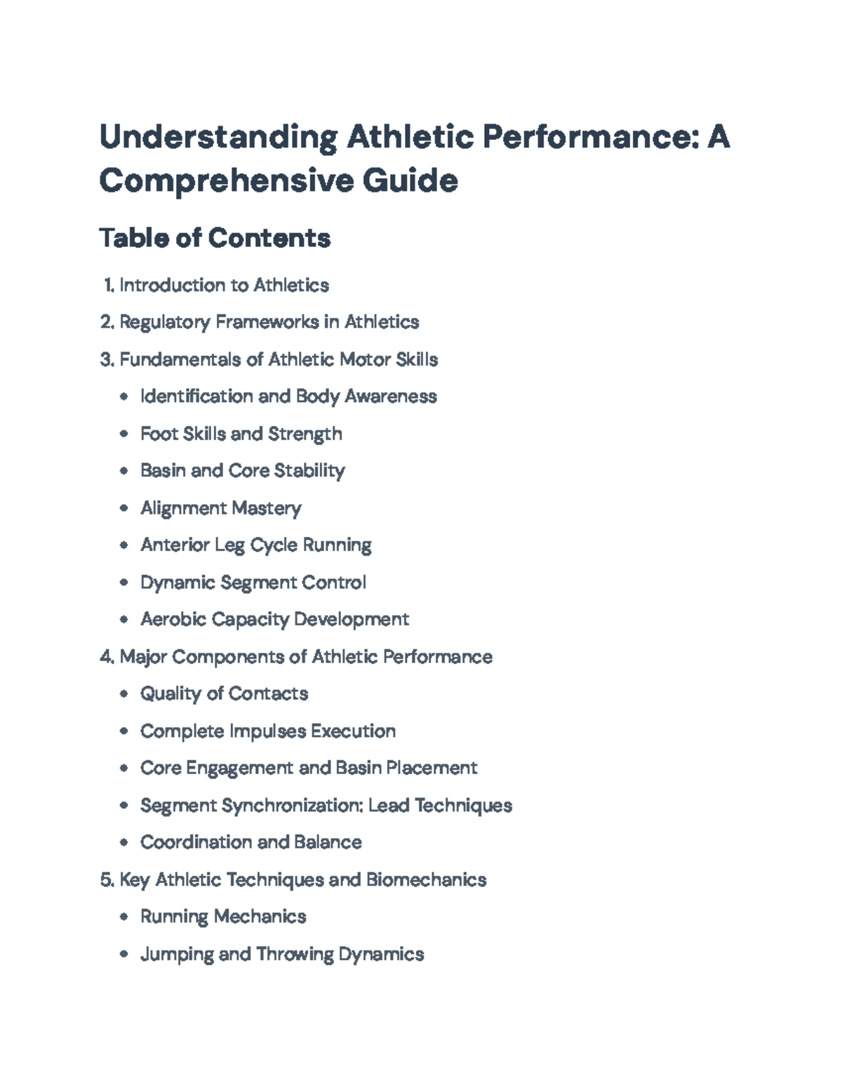 Understanding Athletic Performance: Key Components and Techniques ...
