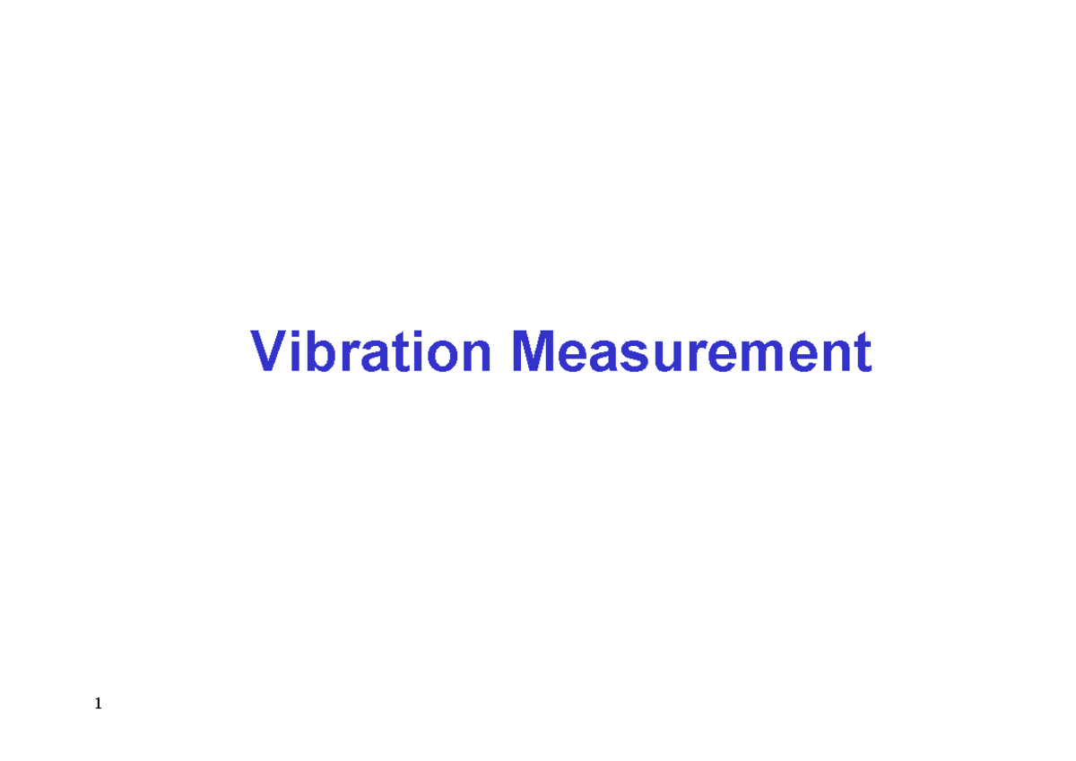 Vibration Measurement: Dynamics Testing & Equipment Modal Testing - PPT ...