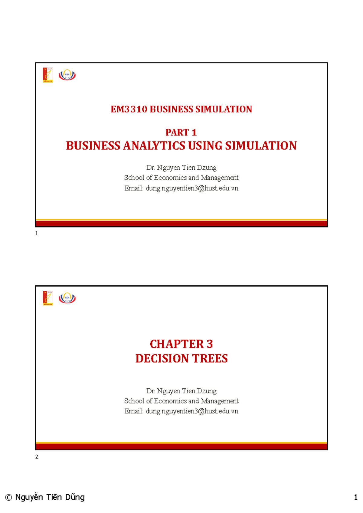 EM3310 Business Simulation: Decision Trees and Analytics Overview - Studocu