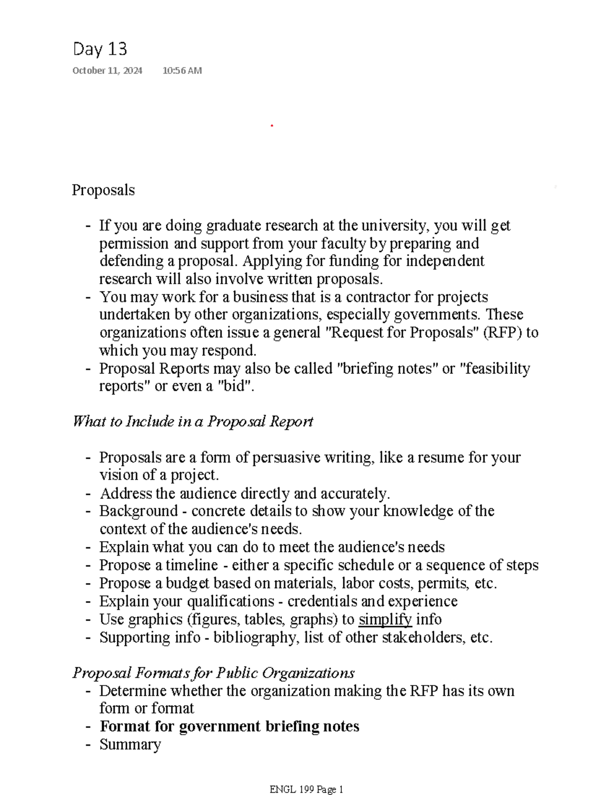 Notes on Proposals - Proposals If you are doing graduate research at ...