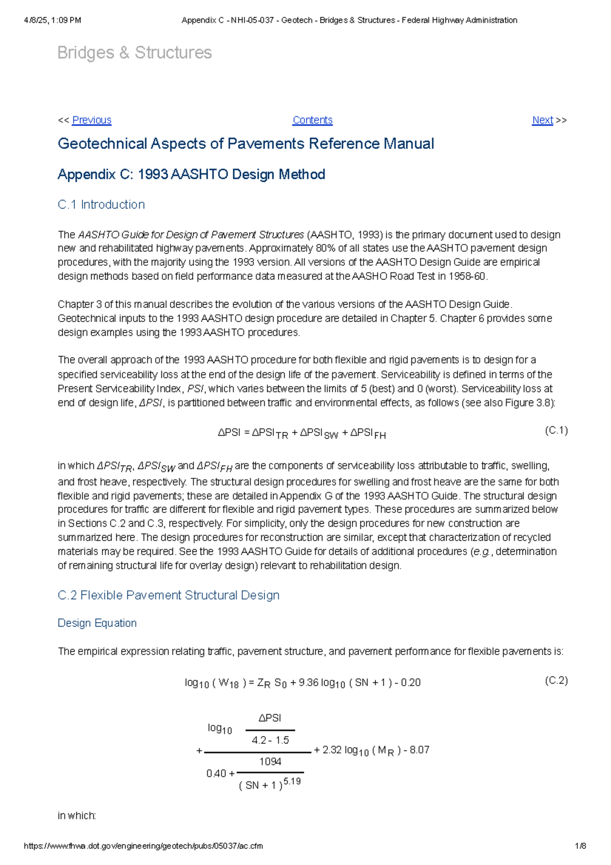 Appendix C: Geotechnical Design for Pavements - NHI-05-037 - Studocu