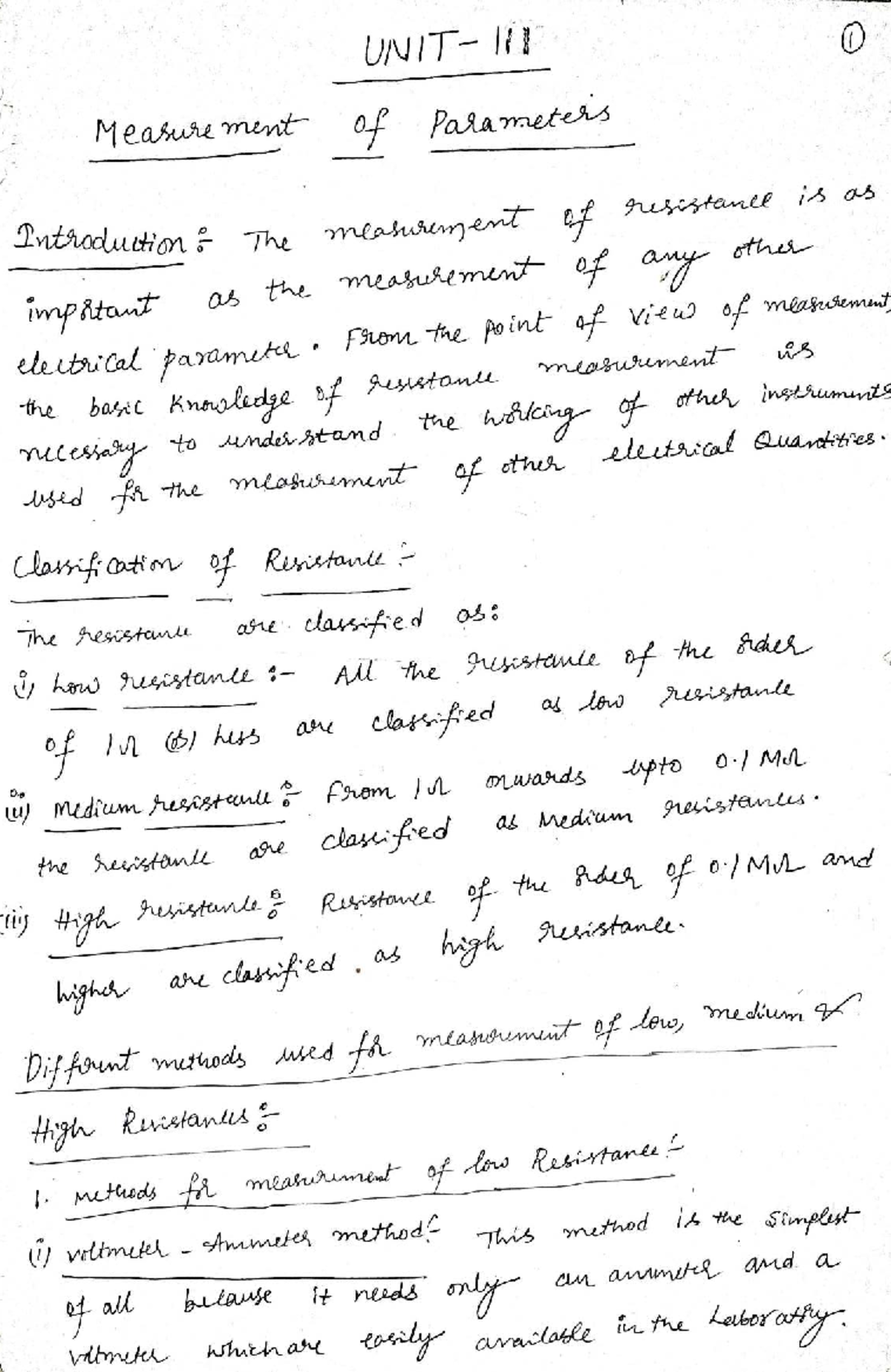 EMI UNIT-3a: Measurement Techniques and Methods in Electrical ...