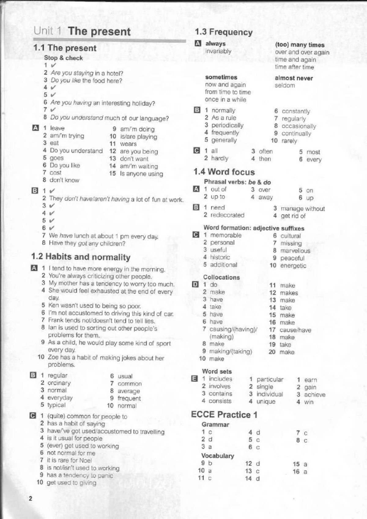 Basic Grammar Key - Answers to Exercises in the Textbook - Studocu