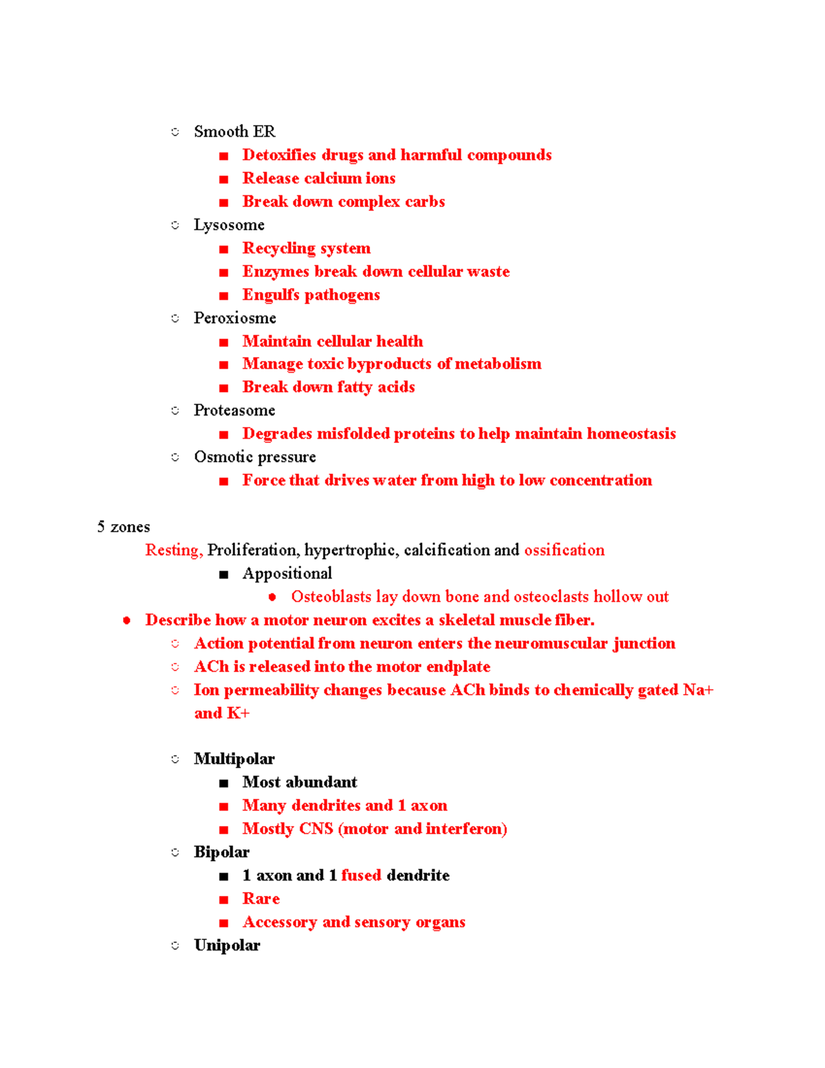 Lecture Notes on Cellular Structures and Neural Signaling - Studocu