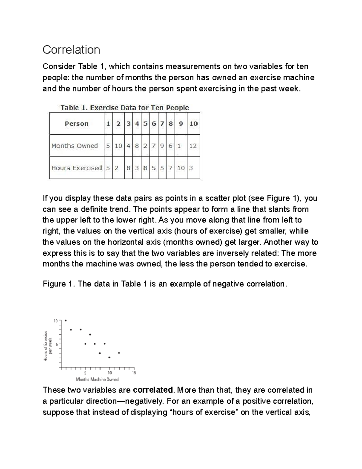 Correlation - Lecture notes 8 - Correlation Consider Table 1, which ...