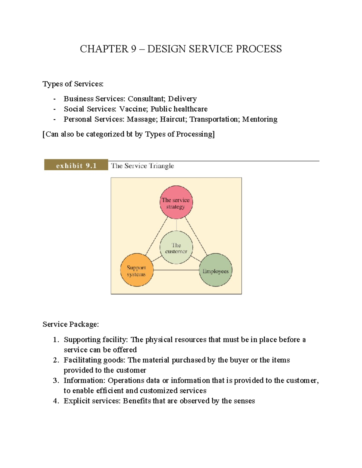 DAY 6 - QWVNPIQWV;Q - CHAPTER 9 – DESIGN SERVICE PROCESS Types of ...