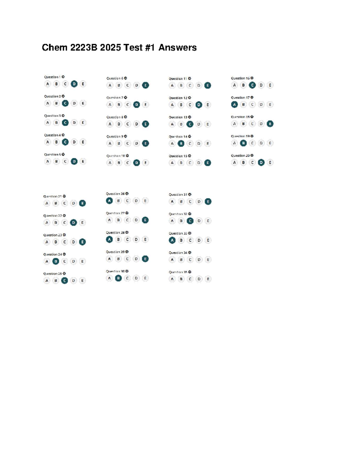 Chem 2025 Final Exam Test Answers - February 8, 2025 - Studocu