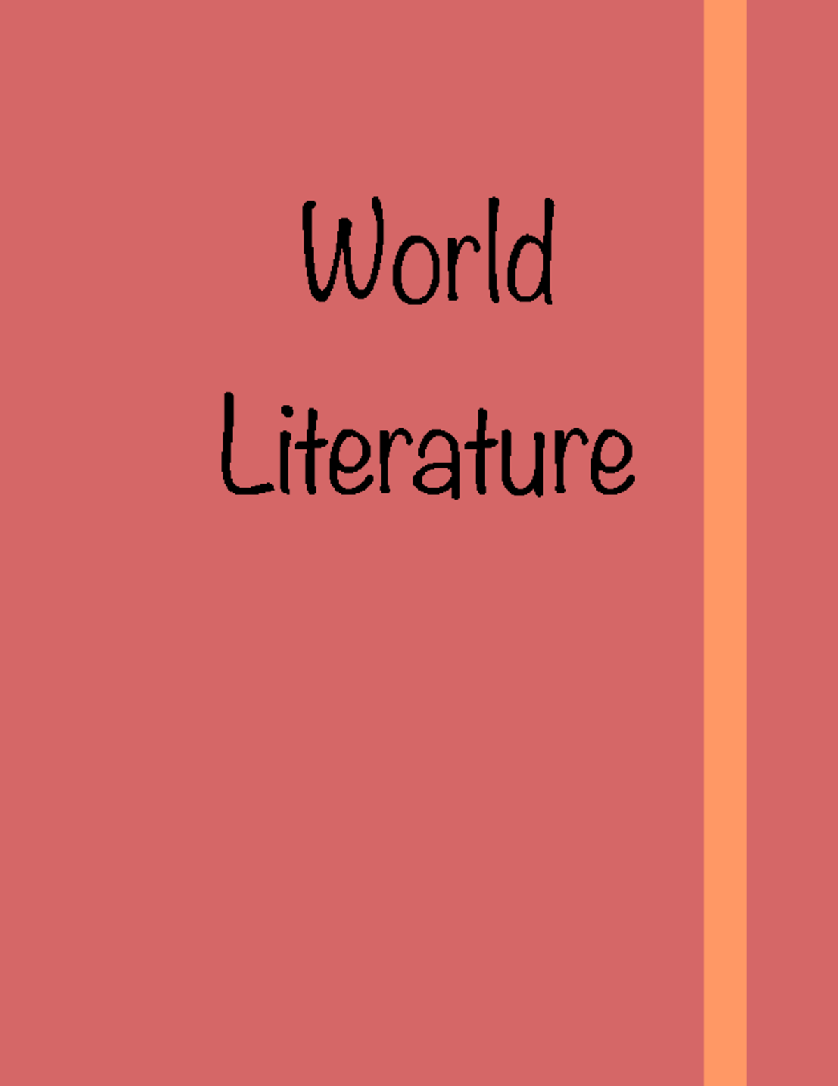 World Lit Lecture Notes & PowerPoint Summary - Studocu