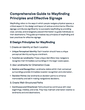 WAYFINDING DESIGN PRINCIPLES & SIGNAGE STRATEGIES (Lecture) - Studocu
