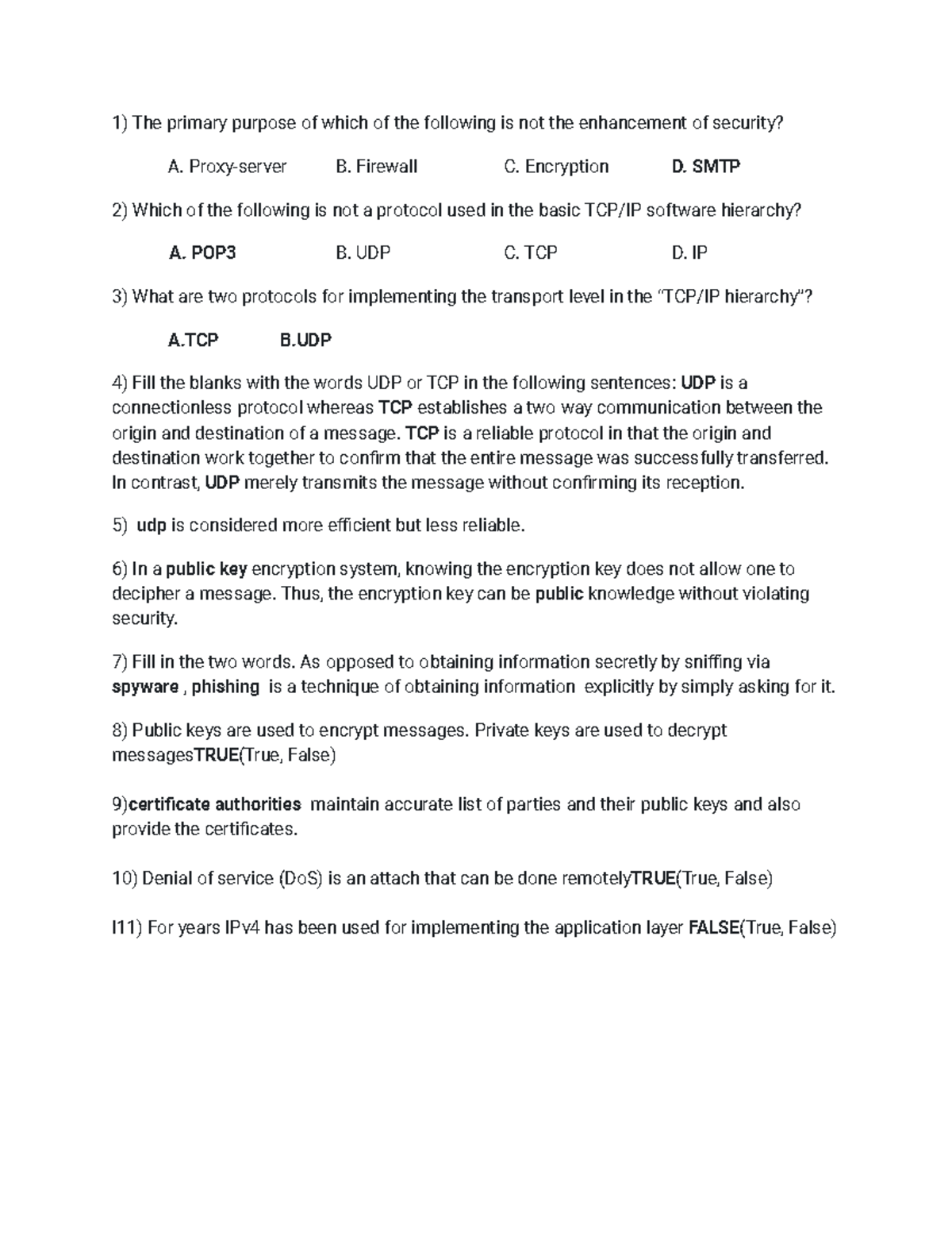 WA17 Network Security Concepts and TCP/IP Protocols Overview - Studocu