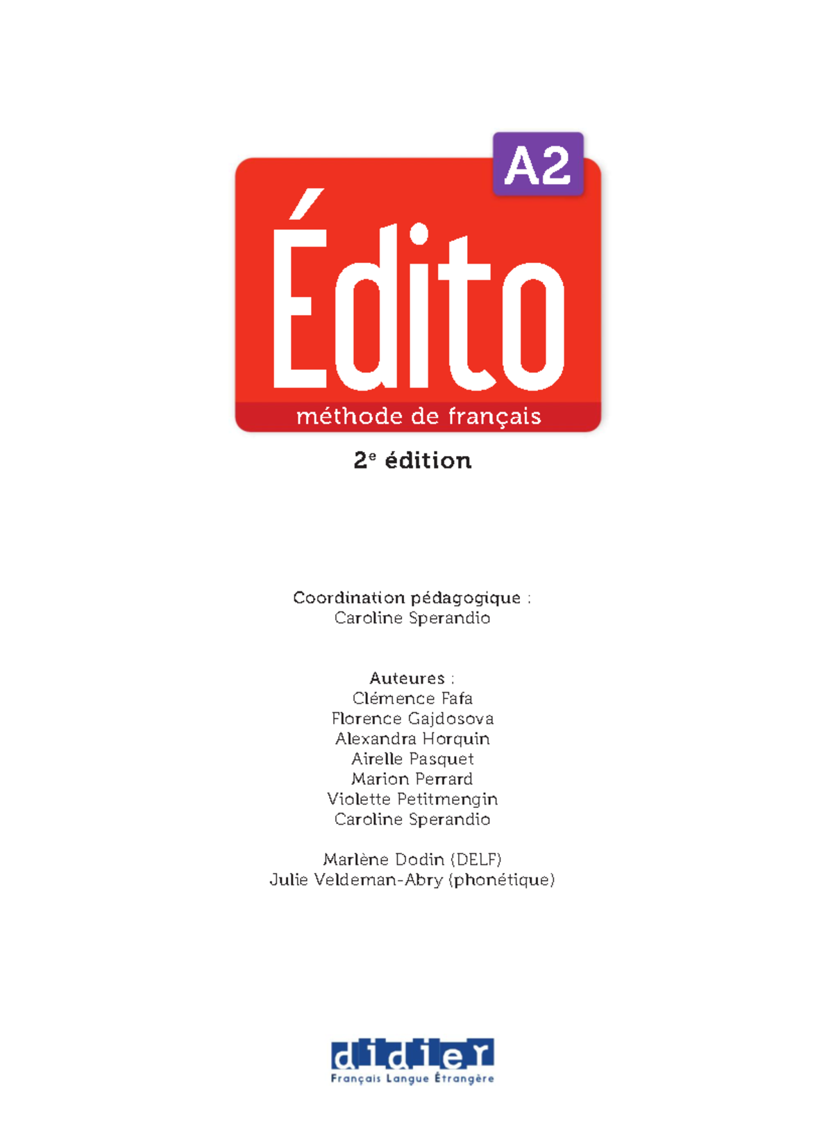 Édito A2 2022: Méthode de Français et Préparation DELF A2 - Document Preview