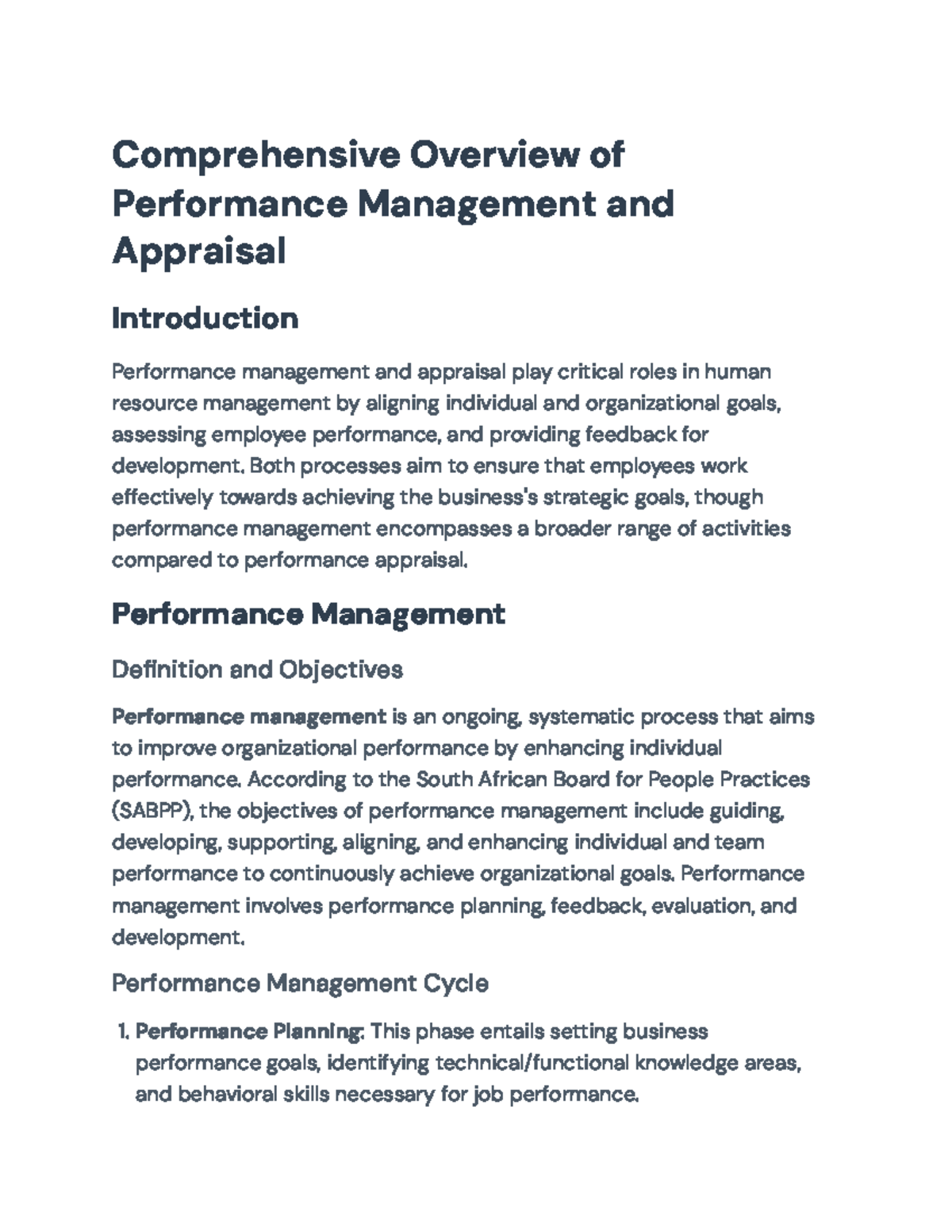 Comprehensive Guide to Performance Management & Appraisal Systems ...