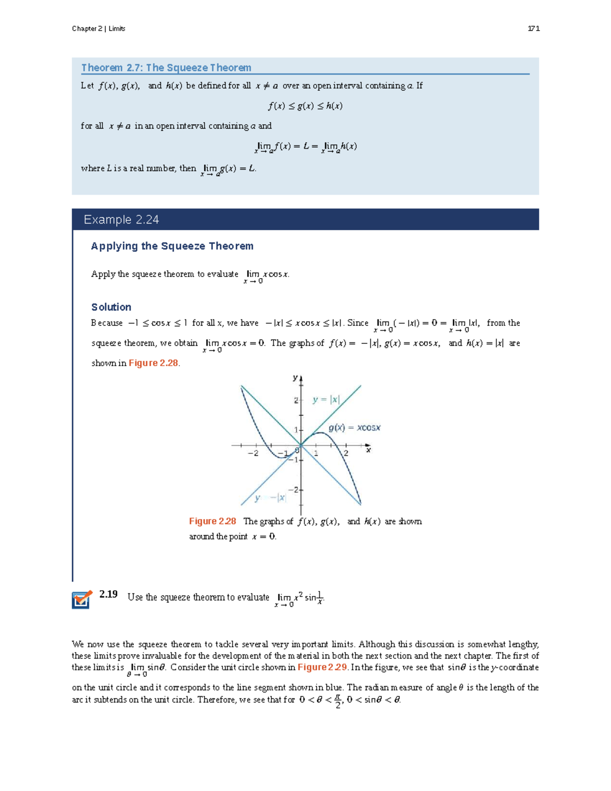 Chapter 2 Limits: The Squeeze Theorem Explained (Calc 171) - Studocu