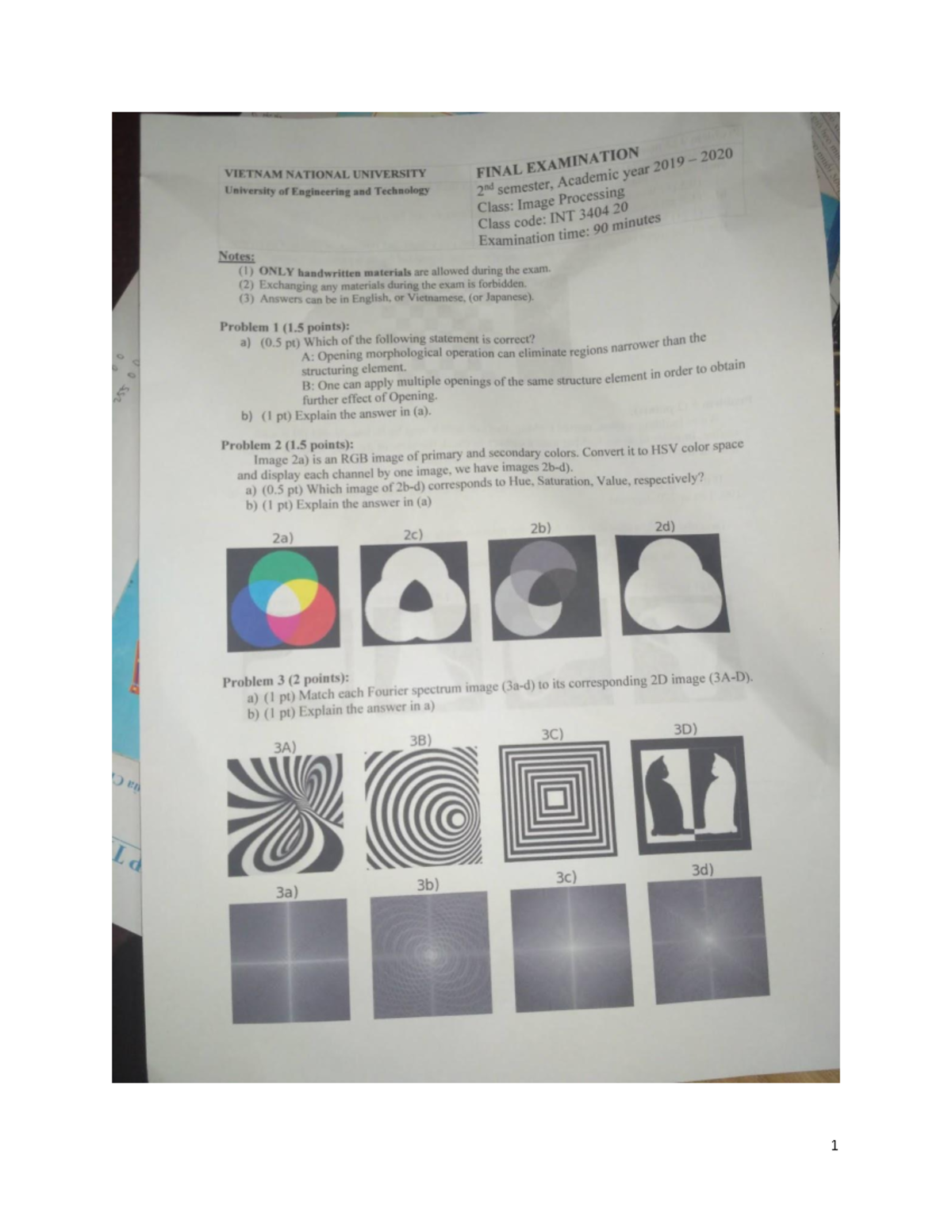 INT 3404 Final Exam Notes: Image Processing 2nd Semester 2019-2020 ...