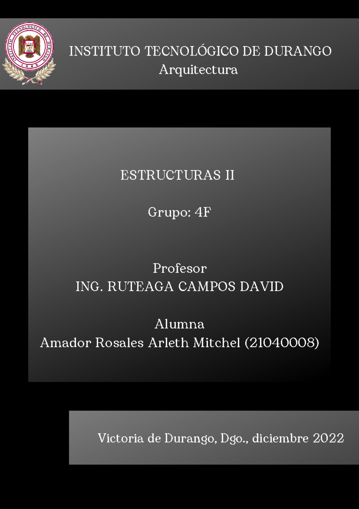 Proyecto final estructuras - Estructuras de Concreto Estructuras de ...