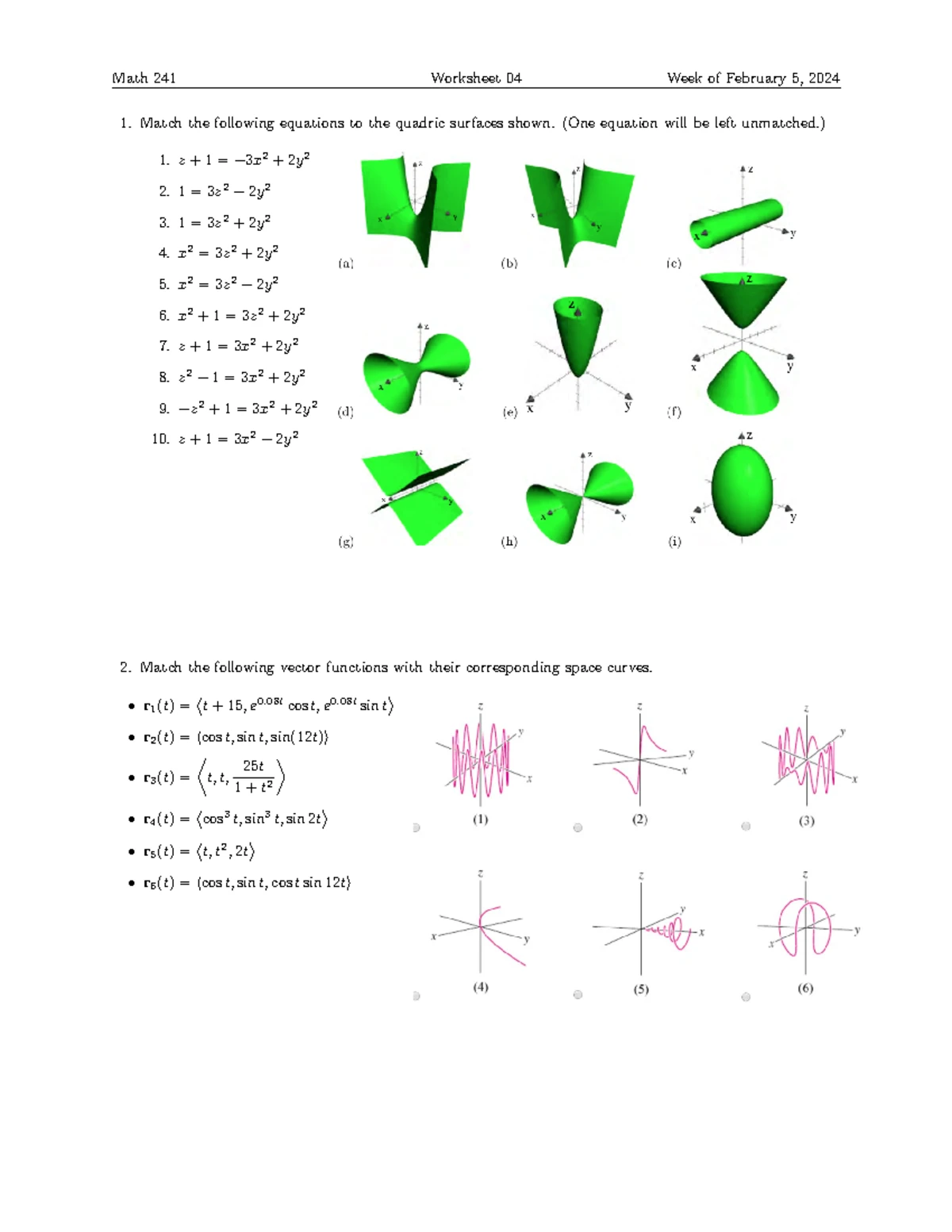 Final Exam Solutions for Calculus III (MATH 2024) - Studocu