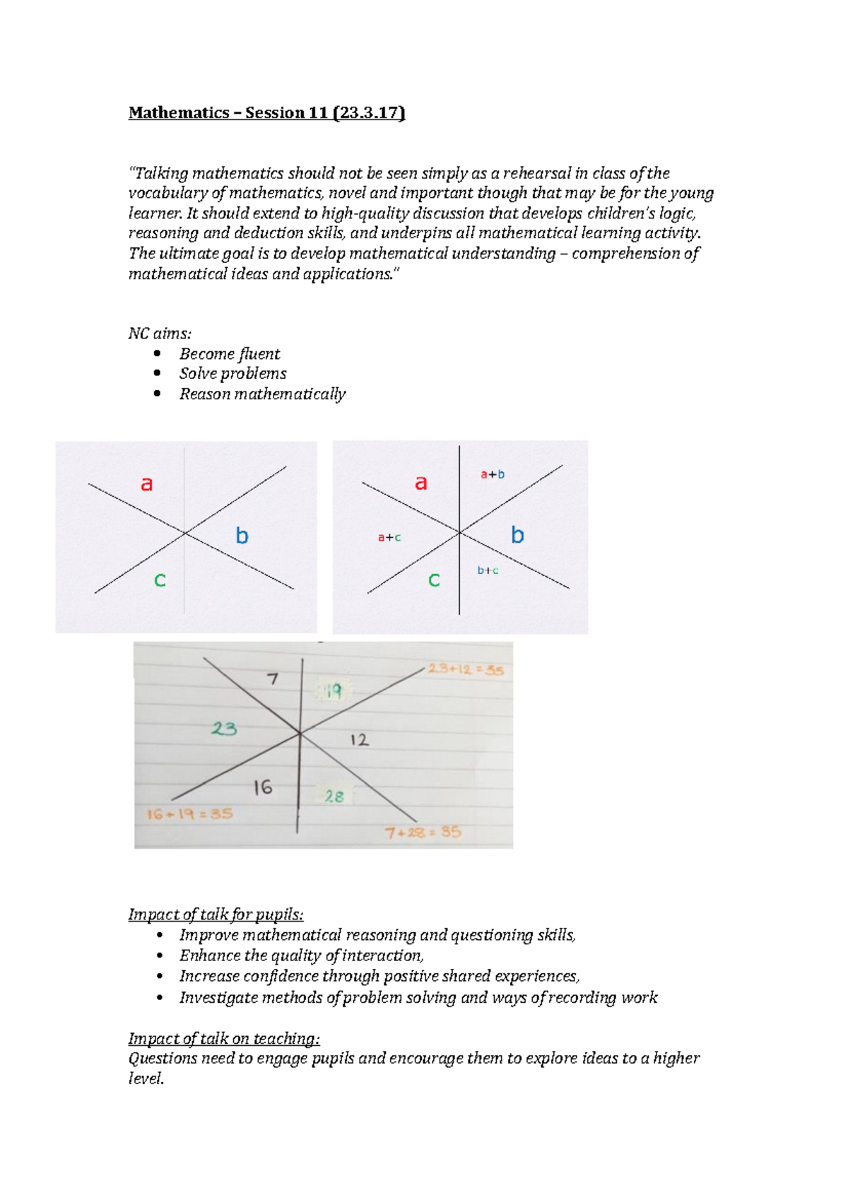 Lecture 11 - Talk - Talk - Mathematics Session 11 (23.3) mathematics ...