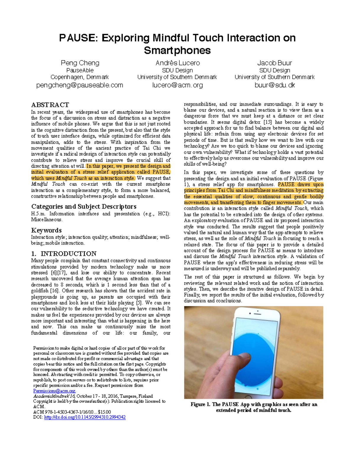 Curated visual reference: Smartphone Anxiety Reliefs Reference: Pause Mindful Touch Interaction For Stress Relief On Smartphones