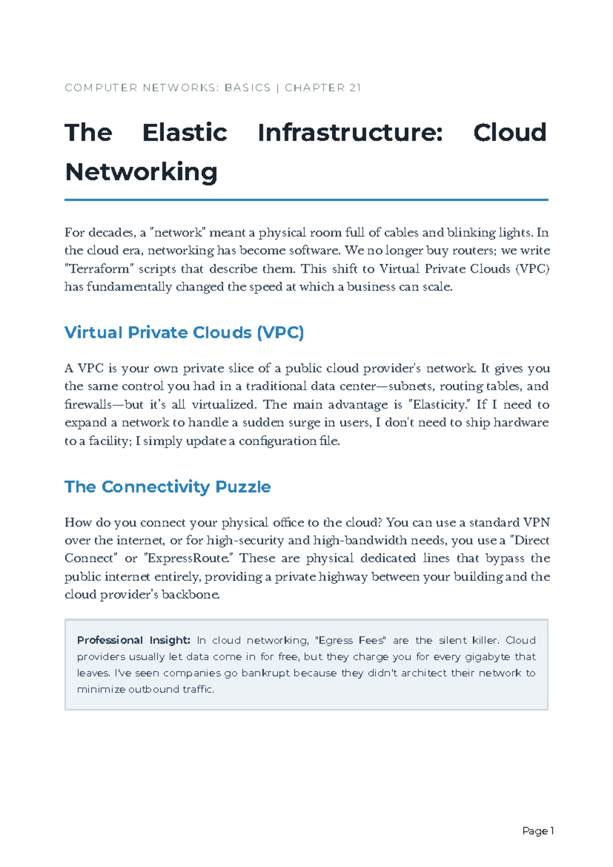 CO 101: Chapter 21 - The Elastic Infrastructure in Cloud Networking ...