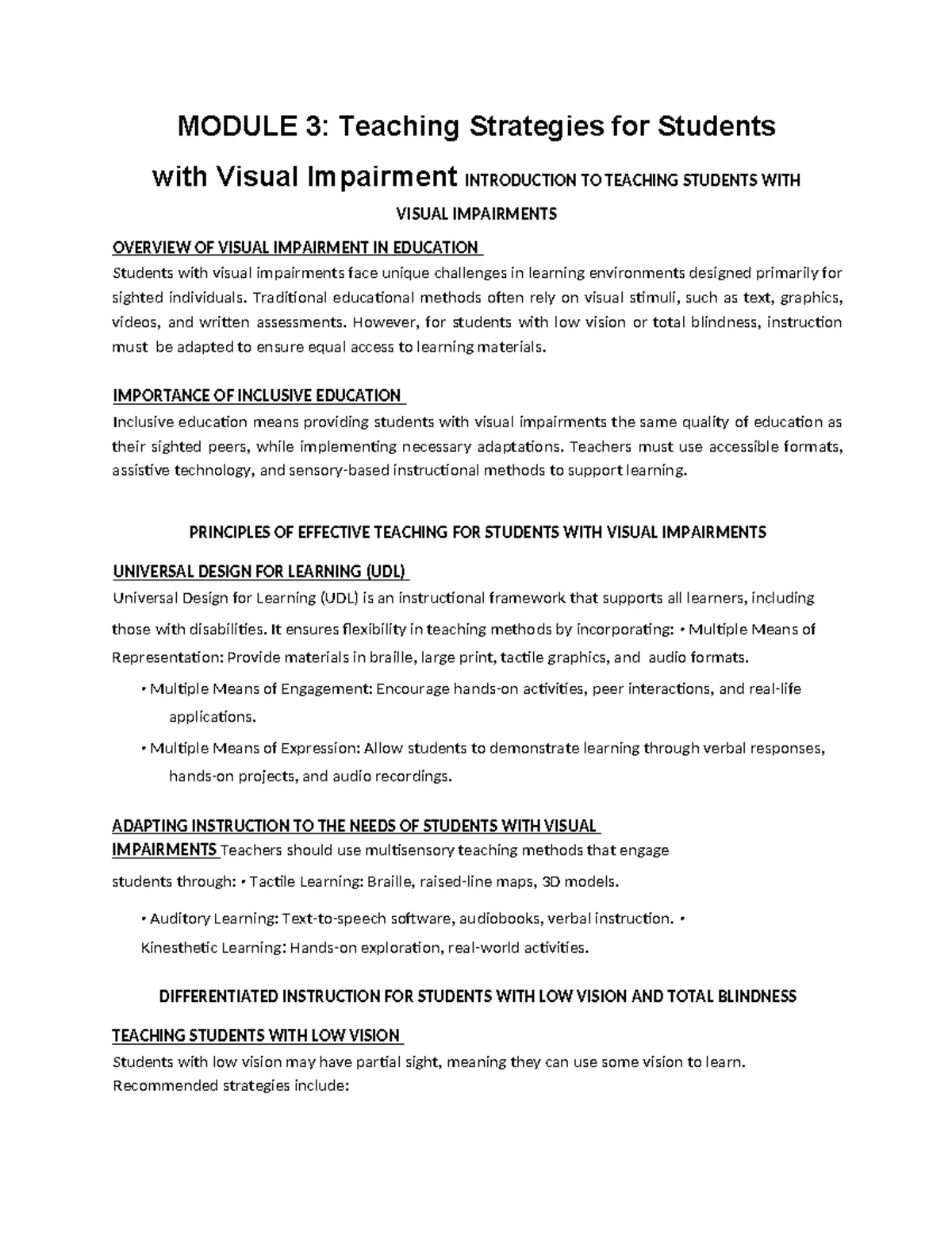 Module 4: Assistive Technology for Students with Visual Impairments ...
