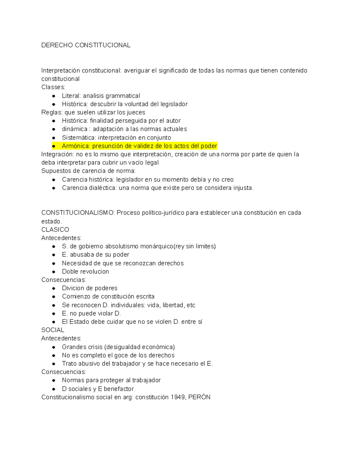Recu 1er Parcial DERECHO CONSTITUCIONAL: Análisis de Normas y ...