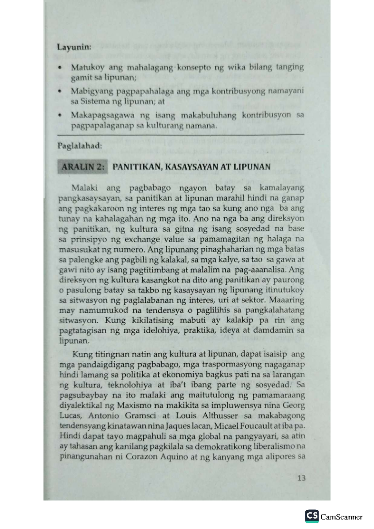 ARALIN 2: PANITIKAN, KASAYSAYAN AT LIPUNAN (CS 1) - Document Preview