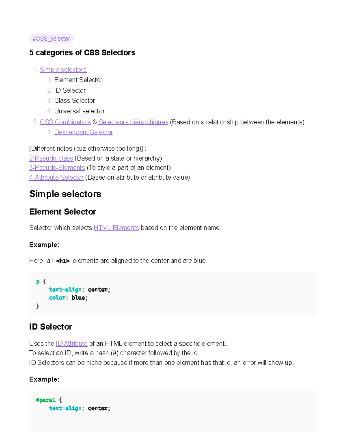 CSS Selectors Overview: Simple & Combinator Selectors (1-Selector ...