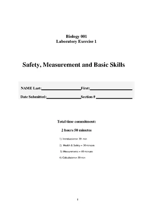 Lab Safety - Study Notes & Assignments - Studocu