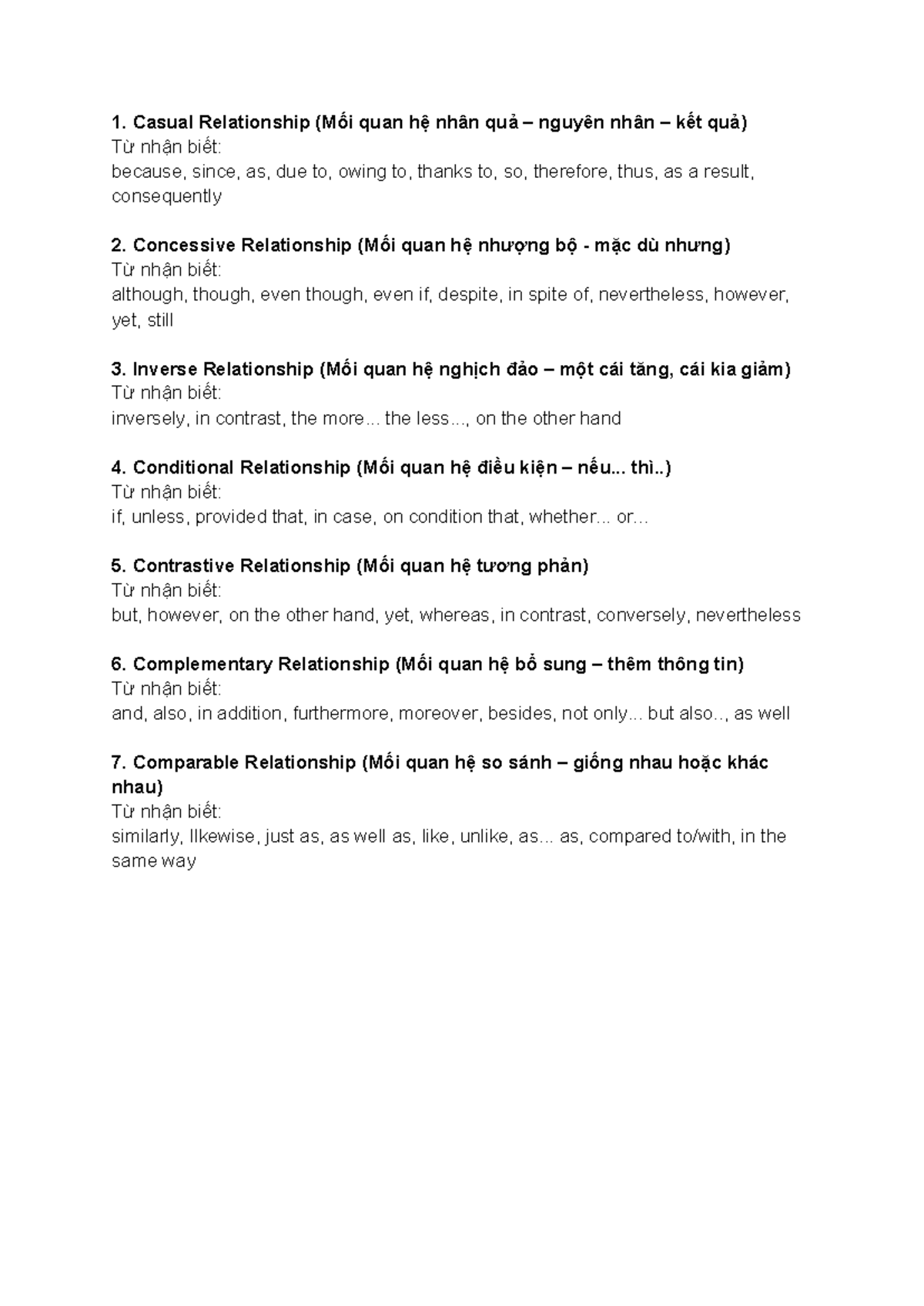 Understanding Relationships in English: Causal, Concessive, and More ...