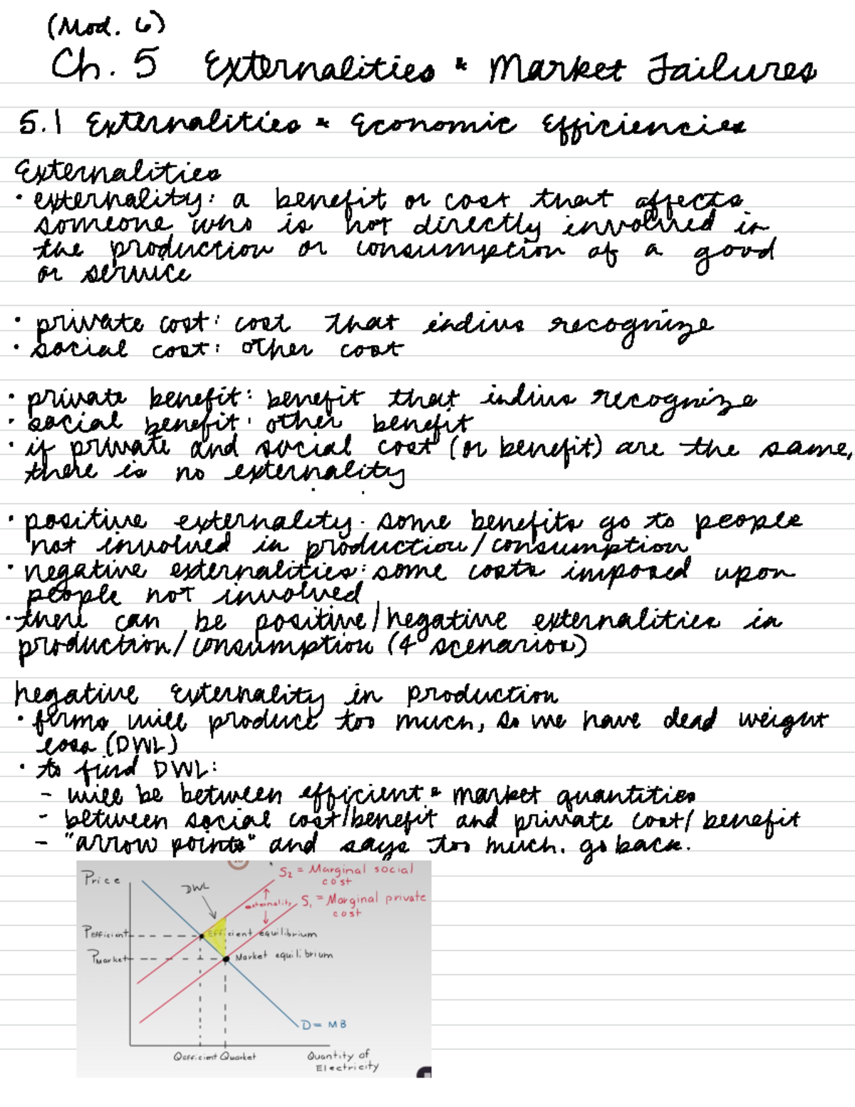 Microeconomics (ECO 2023) - Ch 5 Externalities and Market Failures ...