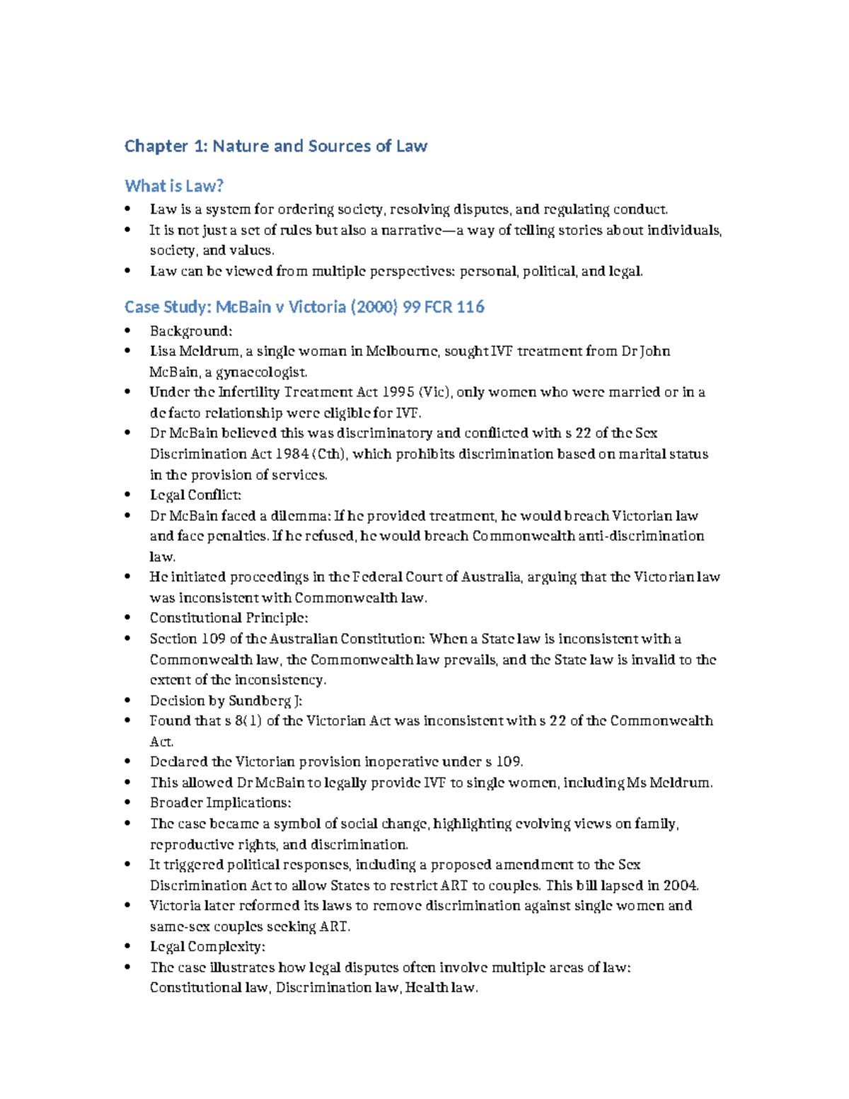 Chapter 1: Nature and Sources of Law - Expanded Notes for Legal Studies ...