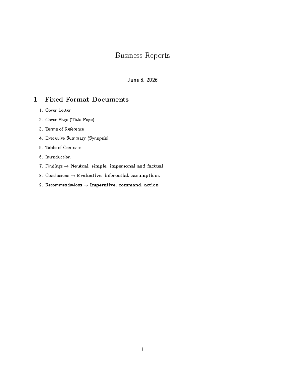 Business Reports: Structure and Key Components Overview - Studocu