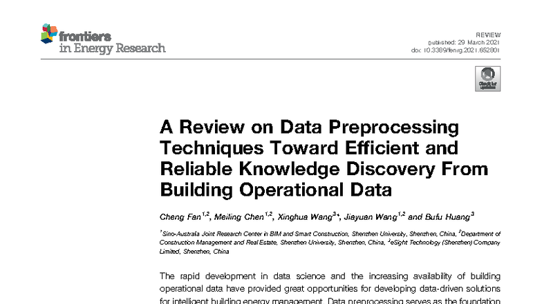 A Review on Data Preprocessing - A Review on Data Preprocessing ...