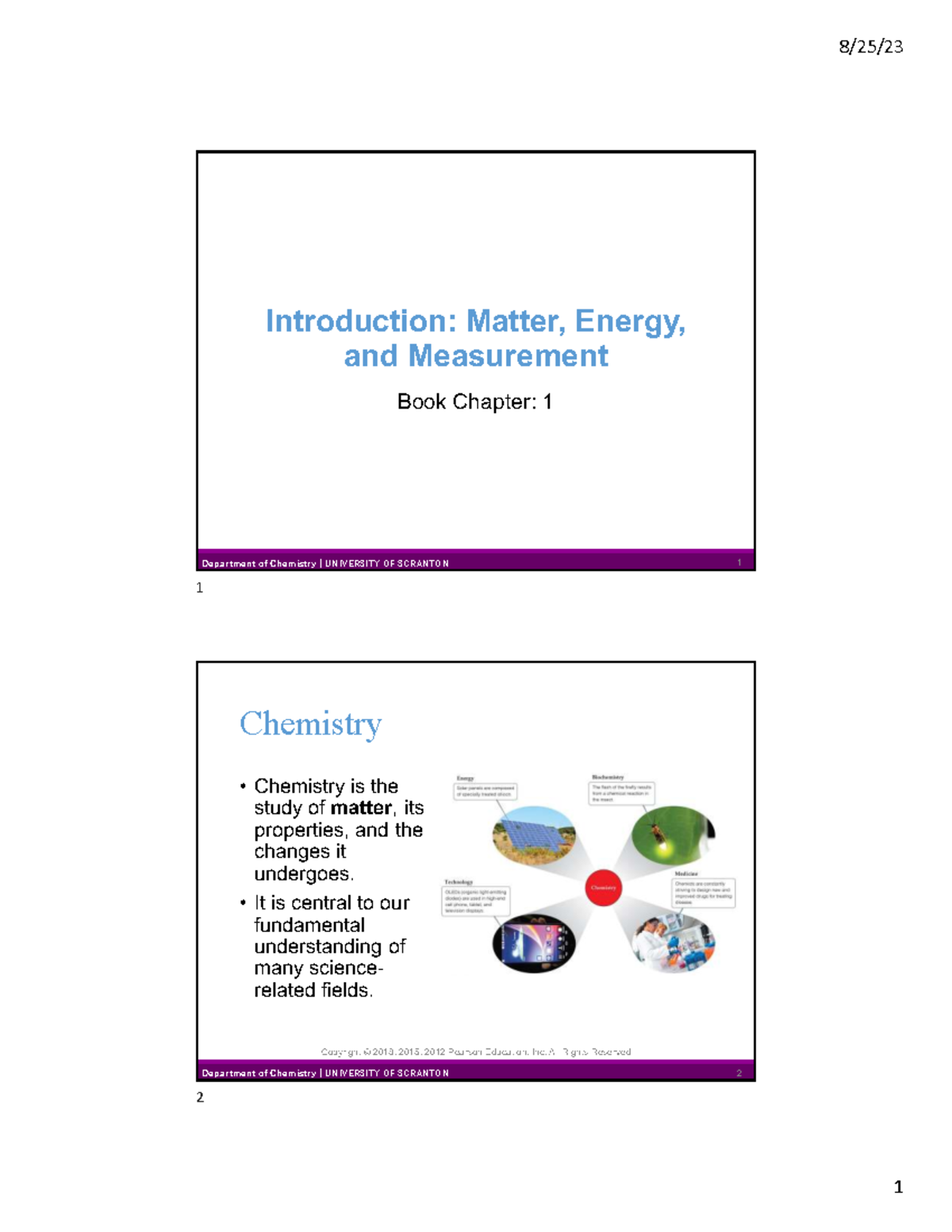 Chemistry CHM101: Chapter 1 Notes on Matter, Energy & Measurement - Studocu