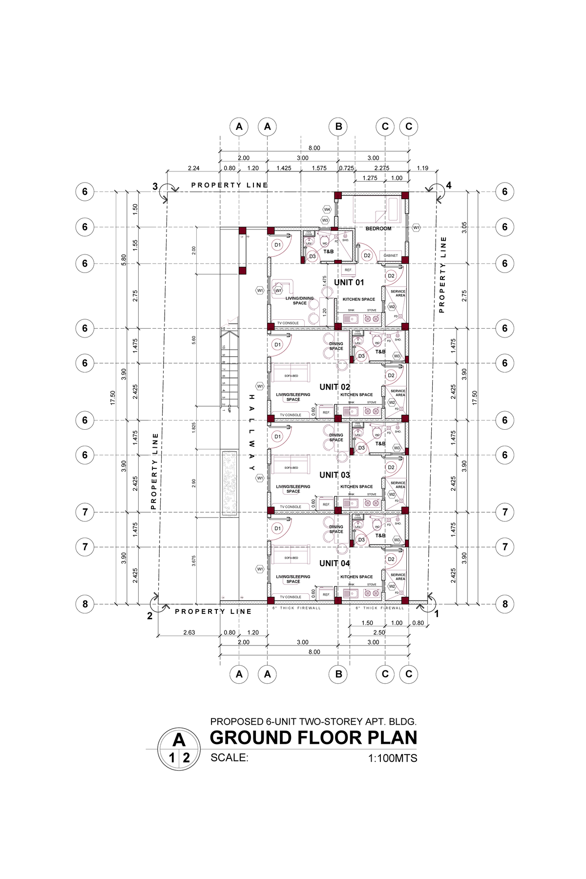 Revised Floor Plan JA: Proposed Apt. Bldg. Ground Floor Plan - Studocu